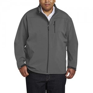  Essentials Men's Water-Resistant Softshell Jacket fit by DXL