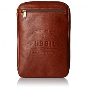 Fossil mens Tech Pouch Cognac Tablet Cover Cognac 11.25 L x 8.25 W 1.75 H US