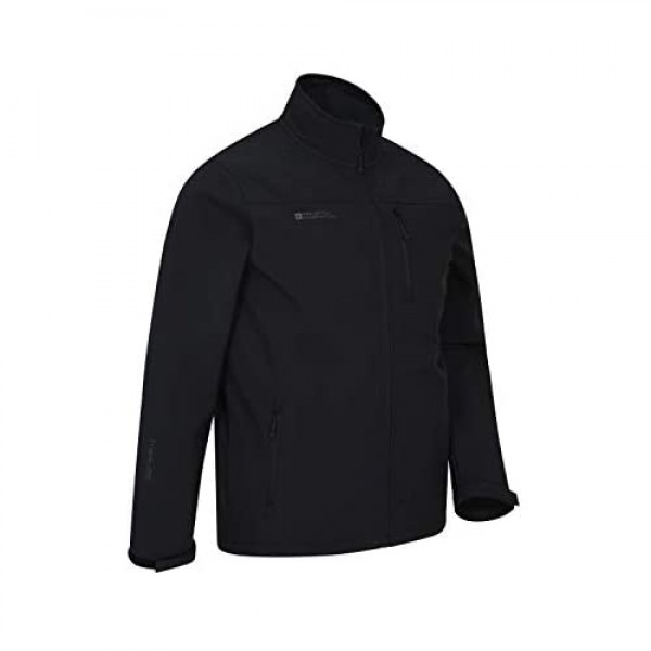 Mountain Warehouse Grasmere Mens Softshell Jacket -Breathable Raincoat