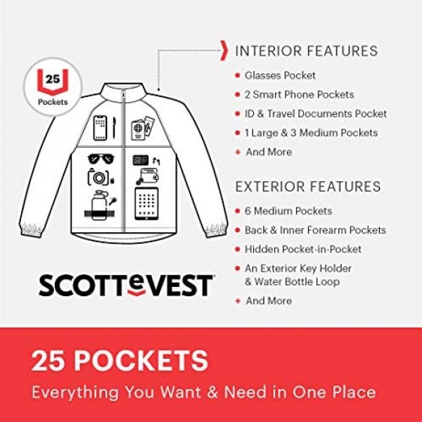 SCOTTeVEST Men's Revolution 2.0 Jacket Vest | 25 Pockets | Anti-Pickpocket