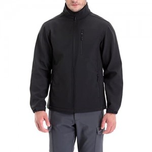 TRAILSIDE SUPPLY CO. Mens Softshell Fleece-Lined Jackets/Winter Outdoor Coats/Windbreaker/Medium-Weight Water-Repellent.
