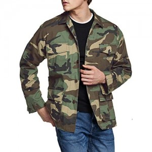 CQR Men's Casual Military Jacket  Water Repellent Field Army Jackets  Outdoor Ripstop Utility Jackets