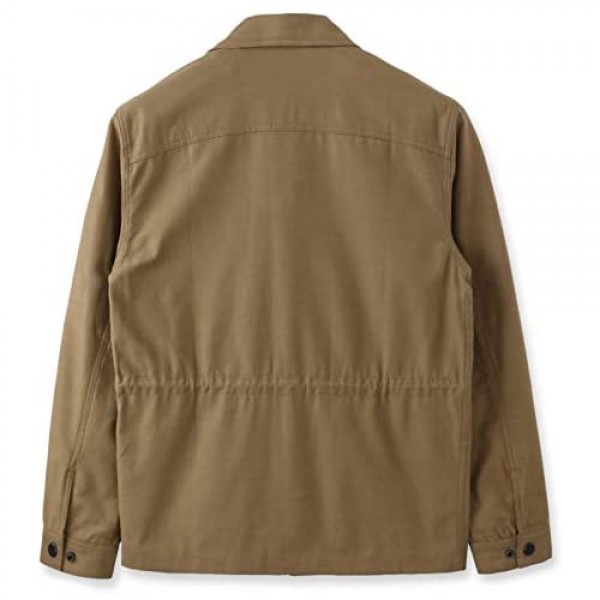 DESPLATO Men's Casual Lightweight Military 4 Pockets Cotton Shirt Safari Jacket
