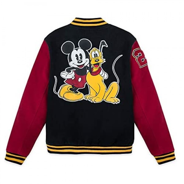 Disney Mickey Mouse and Pluto Varsity Jacket for Adults