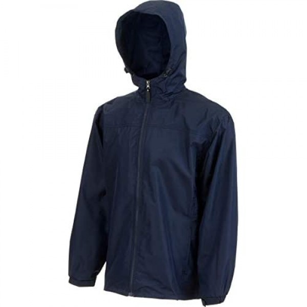 eb79 Men's Lined Hooded Wind Resistant/Water Repellent Windbreaker Jacket