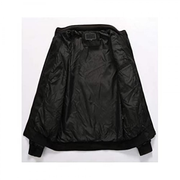 FTCayanz Men's Flight Bomber Jacket Cotton Lightweight Softshell Windbreaker Zip Coat Outwear