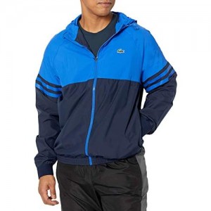 Lacoste Men's Sport Novak Djokovic Colorblock Hooded Windbreaker Jacket