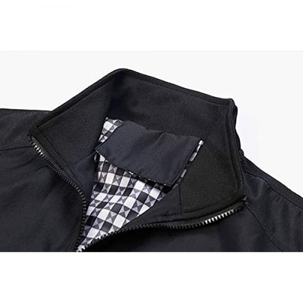 PERDONTOO Men's Slim Fit Lightweight Softshell Flight Bomber Jacket Coat