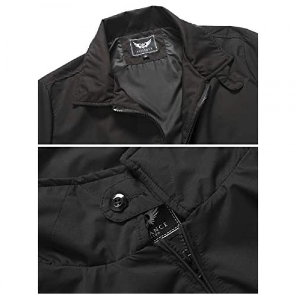 RongYue Men's Jacket Casual Lightweight Bomber Jackets Full Zip Outwear