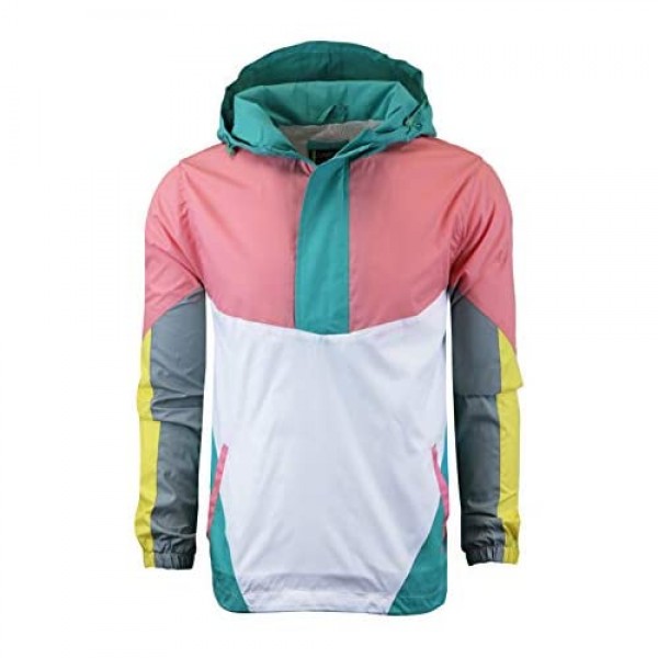 Screenshotbrand Lightweight Hooded Water Resistant Windbreaker - Zip-up Fashion Map Print Rain Jacket