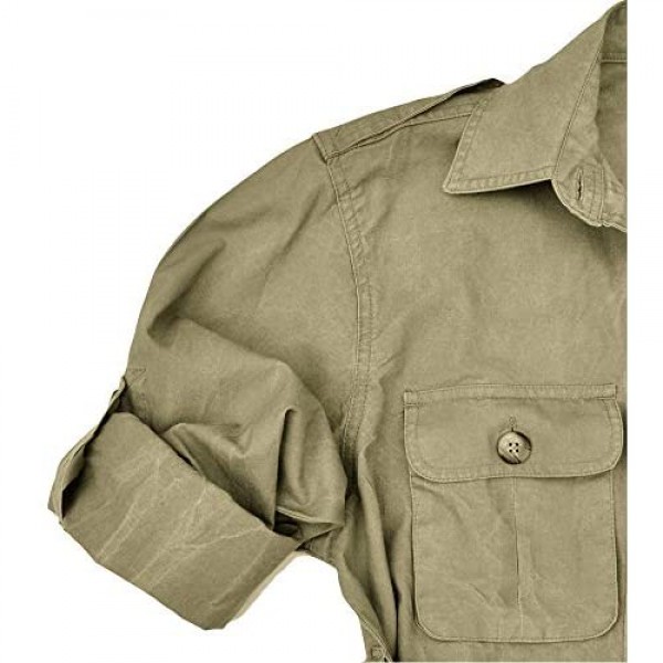 Tag Safari Jacket for Men Lightweight Multi Pockets Perfect for Explorers Photographers and Journalists