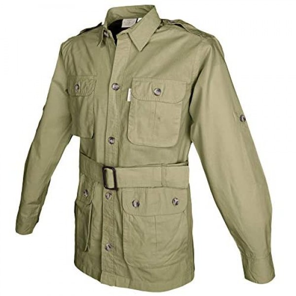Tag Safari Jacket for Men Lightweight Multi Pockets Perfect for Explorers Photographers and Journalists