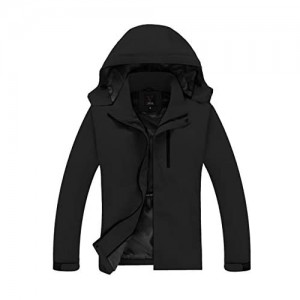 VICALLED Men's Shell Jacket Lightweight Waterproof Hooded Outdoor Raincoat Windbreaker Jacket for Hiking Travel