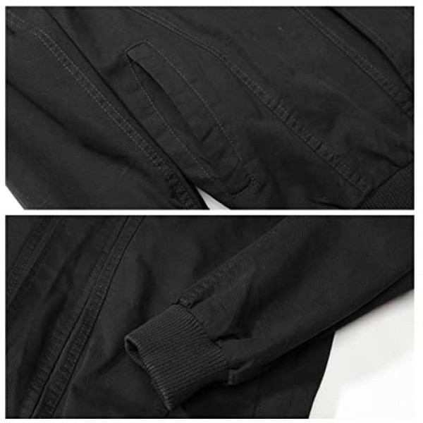 WEEN CHARM Men's Military Jackets Lightweight Casual Windbreaker Spring Cotton Bomber Jacket Outwear