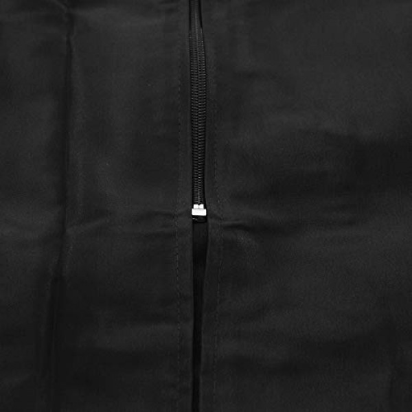 A Size Above Big & Tall Barber Jacket Cut for Fuller Figures Short Sleeve with Zipper Front Left Breast Pocket Plus Two Lower Pockets Lightweight Water Resistant Nylon/Poly Black 4X