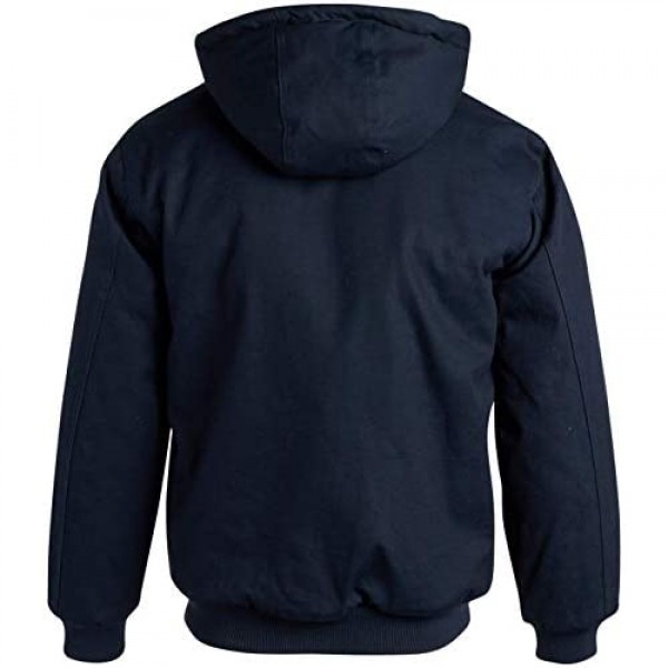 CHEROKEE Men’s Workwear Outerwear – Duck Canvas Heavyweight Hooded Jacket (Plus