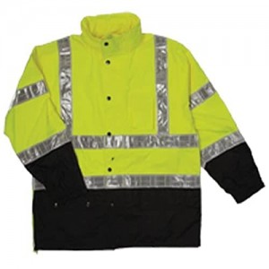 Kishigo RWJ100 Storm Stopper Pro Rainwear Jacket  Fits Large and Extra Large  Lime