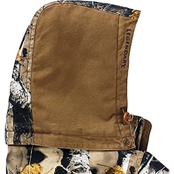 Legendary Whitetails Men's Canvas Cross Trail Big Game Camo Workwear Hooded Jacket