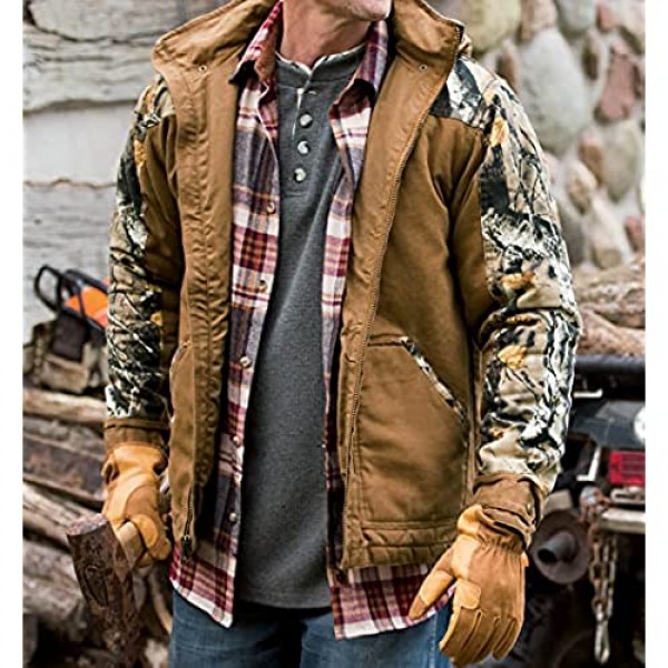 Legendary Whitetails Men's Canvas Cross Trail Big Game Camo Workwear Hooded Jacket
