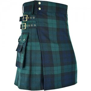 MajesticUSA Tartan Utility Kilt 8 Yard Modern Traditional Scottish Men Highland Cotton Kilts