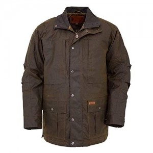 Outback Trading mens 2180 Deer Hunter Waterproof Breathable Cotton Oilskin Outdoor Jacket