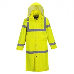Portwest Hi-Vis Classic Raincoat 48 Viz Safety Visability Work Rain Jacket ANSI 3