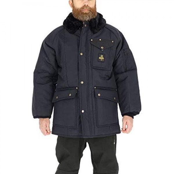 RefrigiWear Water-Resistant Insulated Iron-Tuff Siberian Workwear Jacket with Soft Fleece Collar