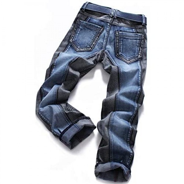 AITITIA Men's Ripped Regular Fit Jeans