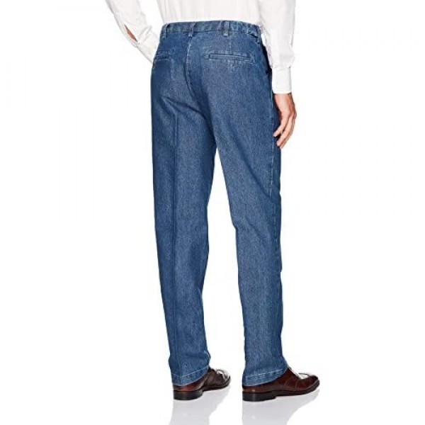 Haggar Men’s Casual Classic Fit Denim Trouser Pant - Regular and Big & Tall Sizes