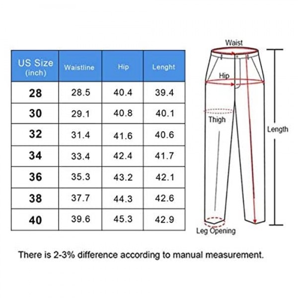 NOAZORO Men's Skinny Slim Fit Ripped Distressed Stretch Jeans Pants
