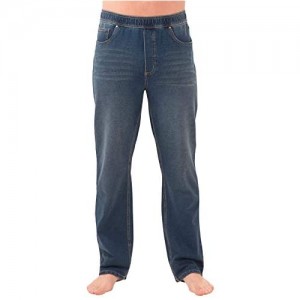 PajamaJeans Mens Jeans Stretch Denim - Men Elastic Waist Pants
