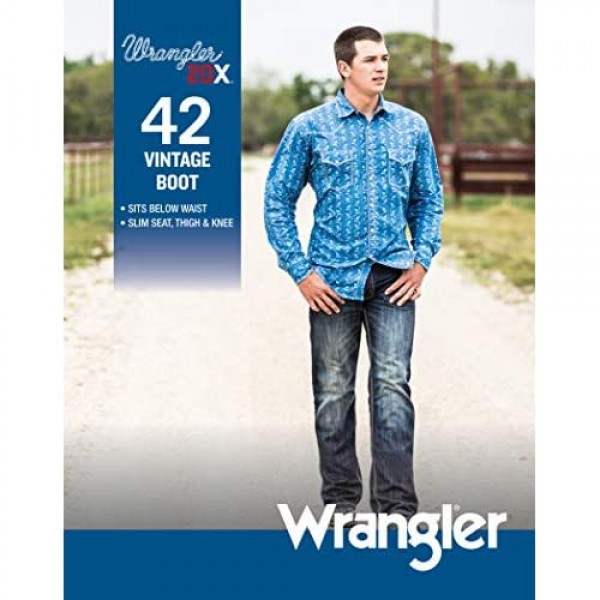 Wrangler Men's 20x No. 42 Vintage Boot Cut Jean