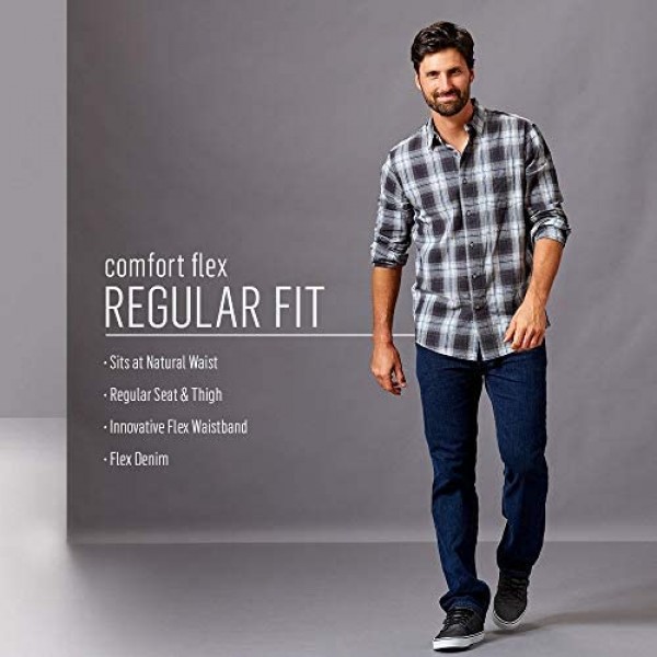 Wrangler Men's Regular Fit Comfort Flex Waist Jean
