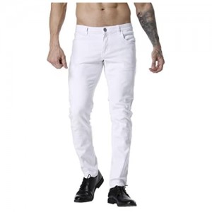 ZLZ Men's Skinny Slim Fit Stretch Comfy Fashion Denim Jeans Pants