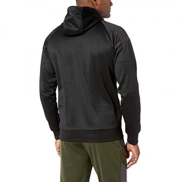 Brand - Peak Velocity Men's Black Ops Full-Zip Water-resistant Fleece Hoodie