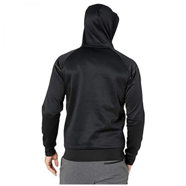 Brand - Peak Velocity Men's Black Ops Quarter-zip Water-resistant Fleece Athletic-fit Hoodie
