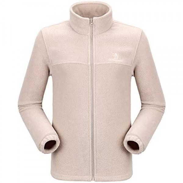 CAMEL CROWN Men Full Zip Fleece Jackets with Pockets Soft Polar Fleece Coat Jacket for Fall Winter Outdoor Wear