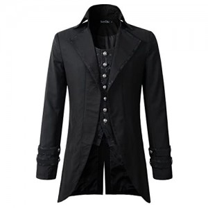DarcChic Mens Gothic Morning Jacket Tailcoat Steampunk Victorian
