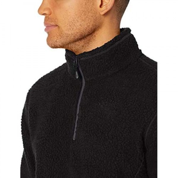 Essentials Men's Sherpa Fleece Quarter-Zip Pullover
