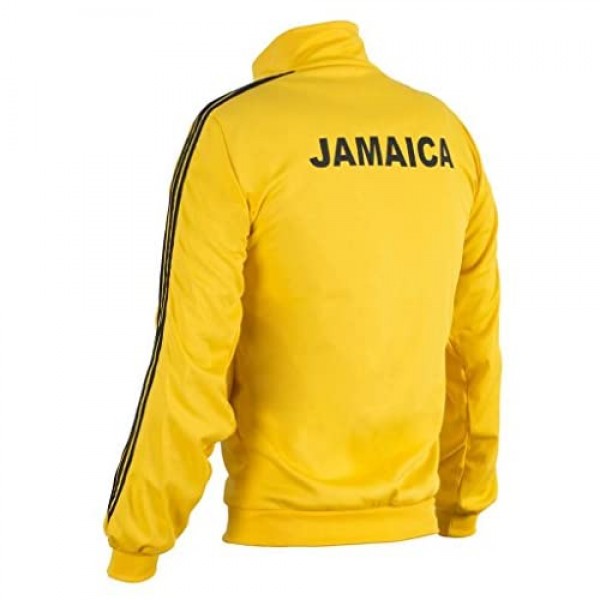 JL Sport Jamaican Flag Yellow Capoeira Zip-up Jacket Tracksuit Sweatshirt