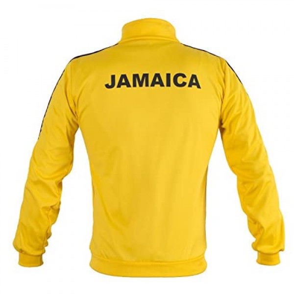 JL Sport Jamaican Flag Yellow Capoeira Zip-up Jacket Tracksuit Sweatshirt