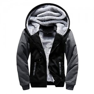 LBL ASALI Men's Pullover Winter Jackets Hooed Fleece Hoodies Sweatshirt Wool Warm Thick Coats