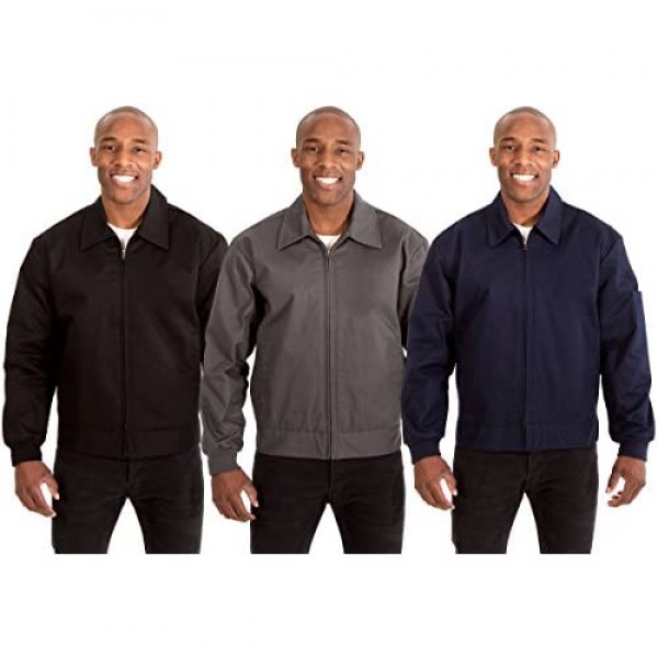 Men's Mechanics Jacket with Quilted Lining a Zip Up Work Coat
