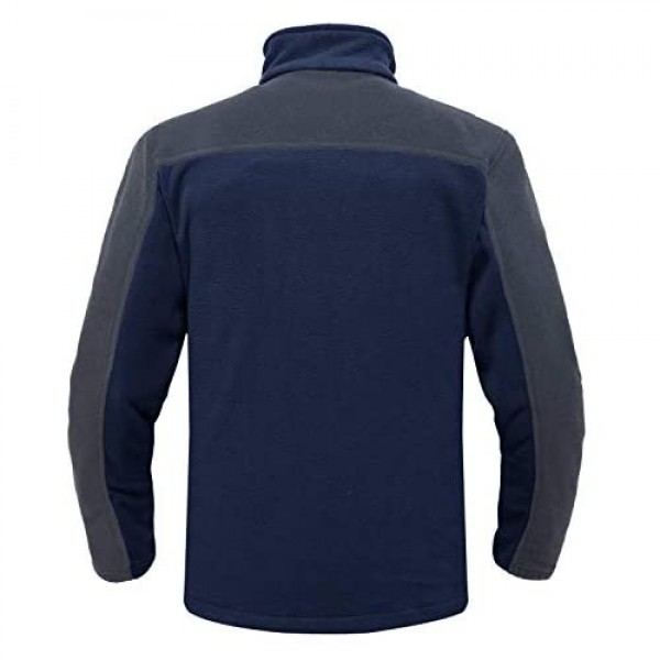 Rdruko Men's Softshell Jacket Fleece Windproof Lightweight Outdoor Jackets Full Zip Hiking Work Outwear