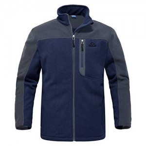 Rdruko Men's Softshell Jacket Fleece Windproof Lightweight Outdoor Jackets Full Zip Hiking Work Outwear