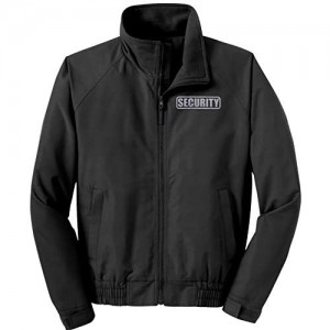 Smart People Clothing Security Jacket  Economy  Reflective Logo  Security Guard Charger Jacket Black