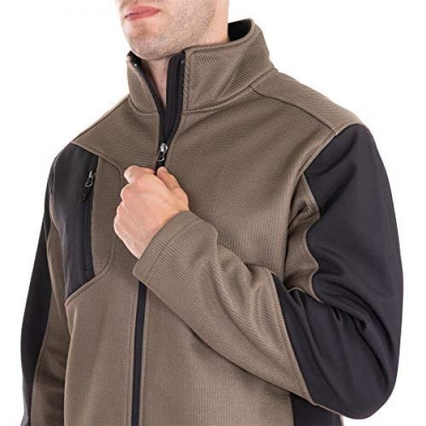 Swiss Alps Mens Sweater Knit Fleece Lined Zip-Front Jacket