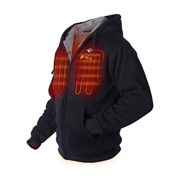 Venture Heat Heated Hoodie with Battery - Electric Sweater Jacket Men Women Transit 2.0 (Fleece or Canvas)