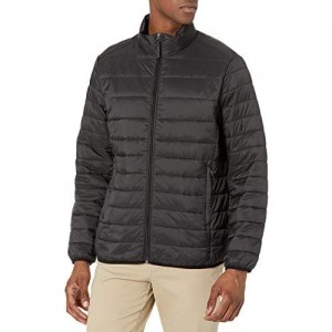  Essentials Men's Lightweight Water-Resistant Packable Puffer Jacket