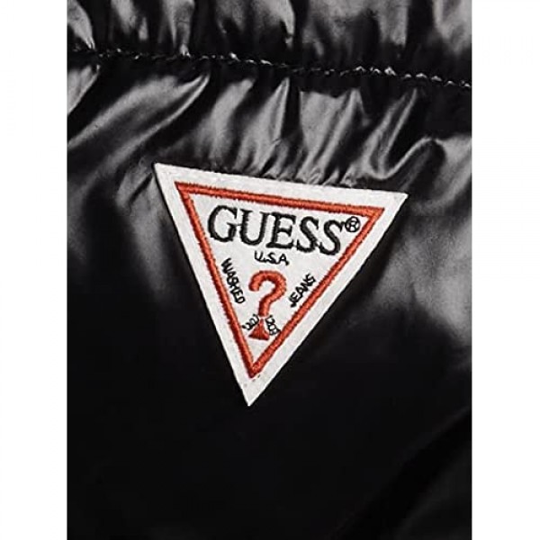 GUESS mens Mid-weight Puffer Jacket With Removable Hood